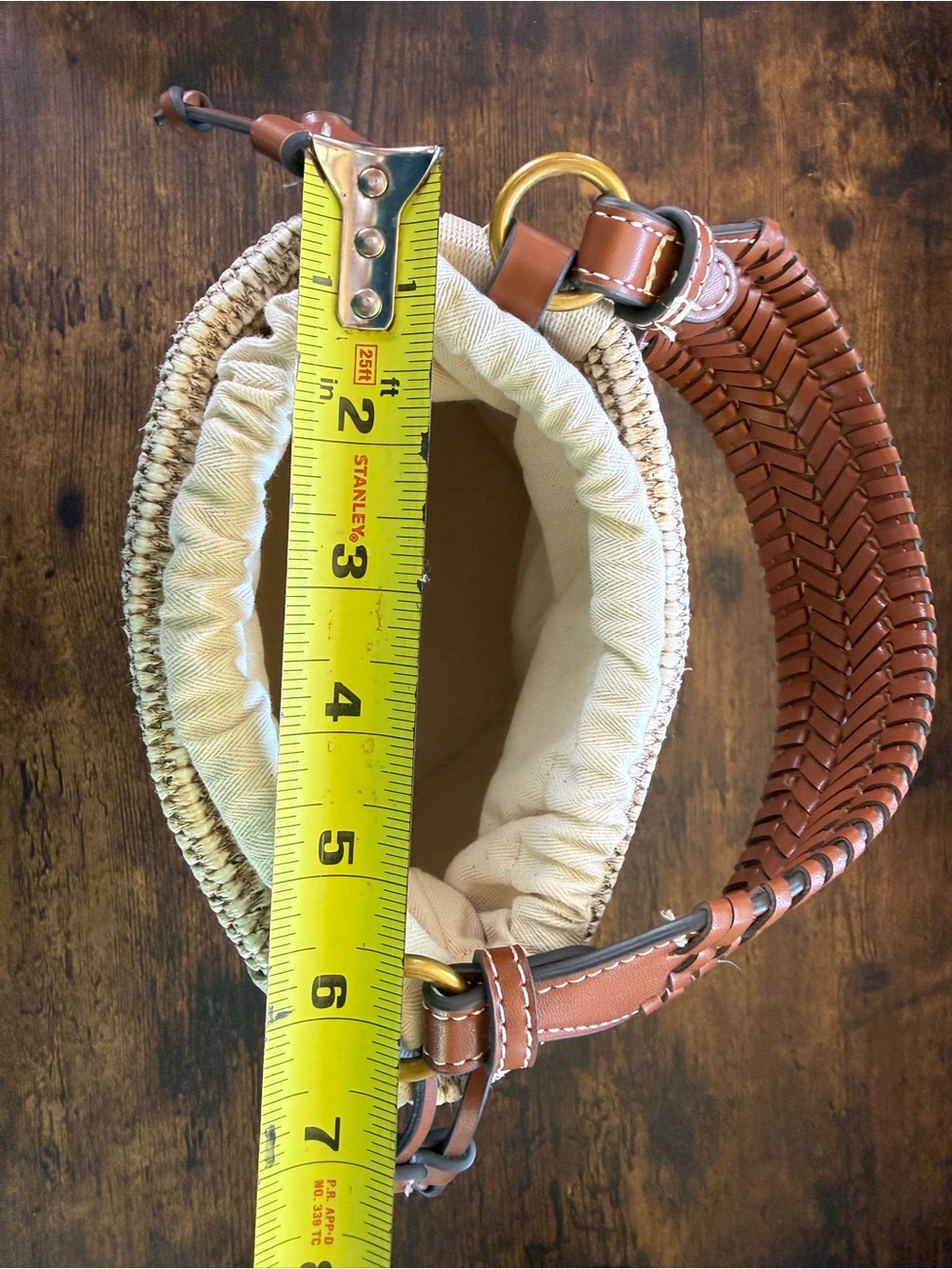 House of Harlow 1960 Bucket Shoulder Bag in Cream with Brown Vegan Leather - Picture 7 of 12